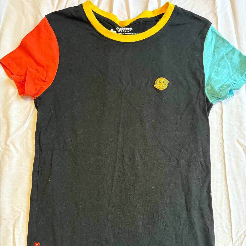 Dutch Brothers Colorblock Crew Neck Short Sleeve T Shirt Small
